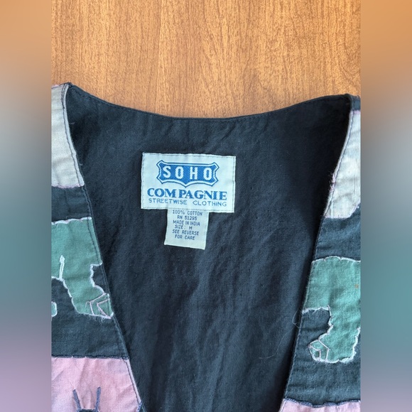 Vintage Quilted Bear Vest Soho Compagnie Medium Folk Layered Novelty Print - Picture 14 of 15